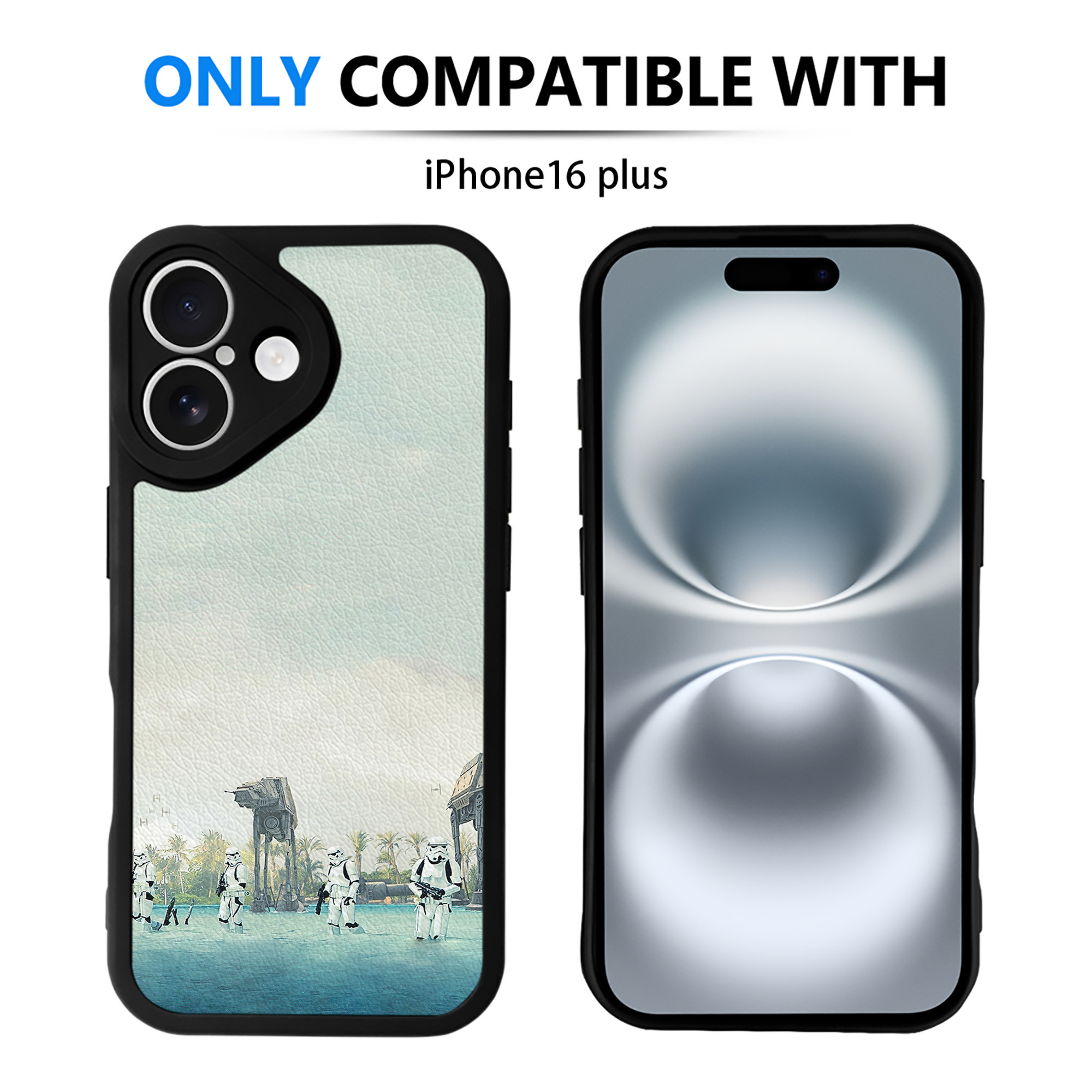 （画像用） スター・ウォーズ Star Wars 【iPhone 16シリーズ対応】シリコンスマホケース（レザー調） 材質：シリコン